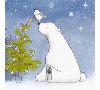 20 tovaglioli Winter Duo di Orso Polare e Pinguino come decorazione da tavolo Tovaglioli di carta con motivo, anche per decoupage e decoupage 33 x 33 cm