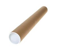 20 tubi CARTONE CON TAPPO PLASTICA SPEDIZIONI POSTALI ALT100x10cm DIAMETRO AVANA