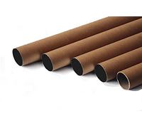 20 tubi CARTONE CON TAPPO PLASTICA SPEDIZIONI POSTALI ALT50x5cm DIAMETRO AVANA
