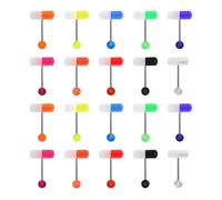 20 Unghie Lingua, Gioielli A Forma Di Capsula, Moda Piercing Accessori, Monili Penetranti Del Corpo, Adatto Per Anelli Di Lingua E Anelli Del Seno.