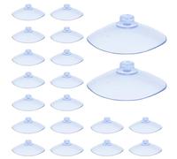 20 ventose trasparenti, ventose in plastica LJFEA PVC senza ganci, ventose robuste, adatte per finestre, pannelli di vetro, piastrelle, decorazione di auto, cucine, bagni, luci, armadietti (15 mm).