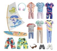 20 vestiti per bambole compatibili con bambole, tra cui 6 magliette a maniche corte, 1 camicia, 2 pantaloni, 6 pantaloncini, 1 barca a vela, 1 cuffie, 1 occhiali, 2 scarpe per bambole da 30,5 cm