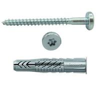 20 viti 5,5 x 60 T 30 + tasselli per montaggio a parete