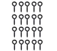 20 Viti a Vite per Occhi M4 Viti a Vite in Acciaio Inox Nero Autofilettanti ad Anello a Vite Chiodi Resistenti, Grandi Ganci da Parete per Lavori Fai da te in Sughero da Appendere Cornici in Legno