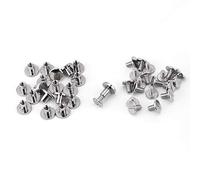 20 Viti Chicago Filettate in Ottone per Rivetti in Pelle A Visser 3 Mm 10 Mm Dado A Testa Piatta Rivetti per Chiodi Viti Forniture per Riparazioni Artigianali in Pelle (8 mm)