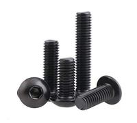 20 viti con testa a bottone e cavità esagonale, in 10,9 acciaio al carbonio, viti a testa cilindrica, colore originale, M5 x 25 mm
