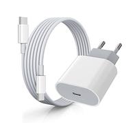 Caricatore USB C 20W per iPad, Caricabatterie rapido con 6,6ft USB C a USB C Power adapter Compatibile con iPad Pro 12.9/11 inch 2021/2020/2018,iPad Air 4th 2020,iPad Mini 6th,Google Pixle 5/4/3XL