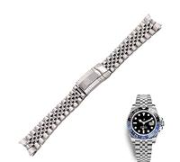 20 x 21 mm cinturino di ricambio in acciaio inox con fibbia Oyster per Rolex GMT Master II Date Just (,), For GMT, A