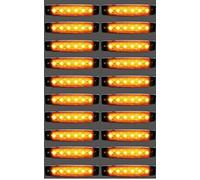 20 X 24 V LED Laterali Luci Ambra Arancione Camion Caravan Chassis