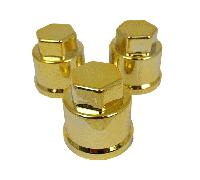 20 X 32 MM D'Oro Nickel Cromo Plastica Bullone Dado Ruota Tappo Camion Autobus
