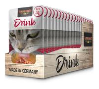 20 x 40 g Leonardo Drink Beef Alimento Complementare Bevanda per Gatti Adulti con Brodo e Carne di Manzo e Pollo Senza Cereali