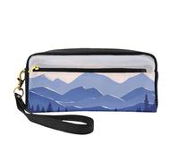 20 x 5,5 x 8,5 cm, borsa per il trucco, motivo: rosa notte scura, per uomini e donne, Montagne remote, Taglia unica