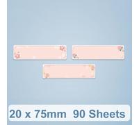 20 x 75mm 90 fogli Carta da stampa termica stampa termica per Niimbot D101 / D11