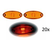 20 X Ambra Indicatore Laterale Luci LED 24V Posteriori Camion Rimorchio Caravan