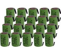 20 X Batteria ricaricabile NiMh 4/5 SC 1,2V 2000mAh 22x33mm subC a saldare linguette per pacchi batteria (20 PEZZI)