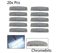 20 X Bianco Indicatore Laterale 12V Qualità Luce LED Camion Rimorchio Camper Bus