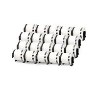 20x DOREE DK-22205 DK22205 Etichette Continue, compatibili con Brother DK-22205,62 mm x 30,48m etichette bianche, per stampanti Brother serie QL-500, QL-550, QL-570, QL-700, QL-800, QL-1050, QL-1100
