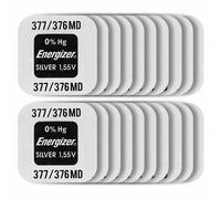 20 X Energizer 377 376 Batterie Ossido D'Argento 1.55V SR66 SR626SW Orologio