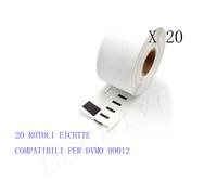 20 X Etichette adesivo per DYMO 99012 89x36mm LABELWRITER 310 320 330 serie BL