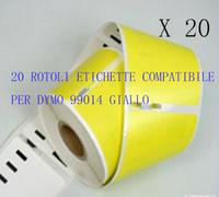 20 X Etichette Compatibil per DYMO 99014 Y 54mmX101mm giallo LABELWRITER 400 450