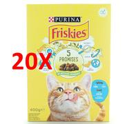 20 X Friskies Gatti Crocchette Tonno-verdure 400 Grammi