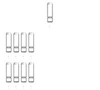 20 x Guida valvola FRECCIA per HYUNDAI, KIA ATOS, CEE"D II, CEED, CEED