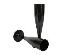 20 X Nero Prosecco Scanalature 175ml Champagne Occhiali Biodegradabile Plastica