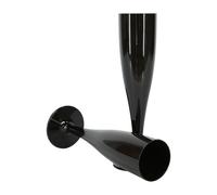 20 X Nero Prosecco Scanalature 175ml Champagne Occhiali Biodegradabile Plastica