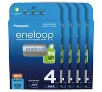 20 X Panasonic eneloop Batterie AAA 800mAh Ricaricabile NI-MH HR03 Phone 4 Pacco