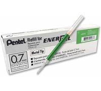 20 x Pentel LR7 EnerGel Gel Penna Roller Refill 0,7 mm Metal-Tip Lime Green Ink