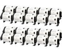 20 x ROTOLI ETICHETTE ADESIVE COMPATIBILI BROTHER DK-11209 29x62 mm + SUPPORTO