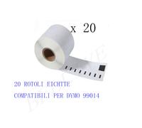 20 X ROTOLI Etichette Compatibili per DYMO 99014 54mmX101mm LABELWRITER 400 450