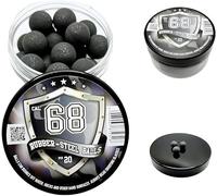 20 x Rubber-Steel Balls in 68 caliber - Palle di Gomma e Acciaio di qualità premium per paintball e reballs per allenamento al tiro e difesa personale e domestica in calibro 68
