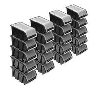 20 x scatola impilabile con coperchio scatola scatola scatola di smistamento ...