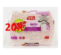 20 X Scotch Brite Spugna Bagno Fibra Bianca Delicata Forma Xxl