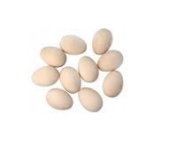 20 x Solido di legno liscio uova per découpage pittura e pirografia incompleto legno di faggio per decorazione 25 x 35 mm - Dimensioni più piccole di un uovo di piccione - Ottimo per Pasqua