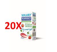 20 X Solvay Bicarbonato Microgranuli Frutta & Verdura 400 Grammi