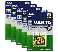 20 X Varta AAA 800mAh Batterie Ricaricabili Ni-MH 1.2V HR03 Micro 56703 Accu