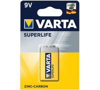 20 x Varta Superlife 9V Zinco-Carbone Batteria 1 Blister 2022 (20x 1 Blister)