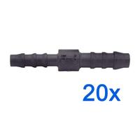 20 X YOU.S Connettore Di Linea Giunto - Forma Dritta - Riduttore Ø 6Mm 5Mm