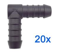 20 X YOU.S Connettore Di Tubo Angolo L-Forma Ø 14 Mm 90°