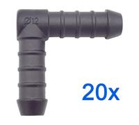 20 X YOU.S Connettore Di Tubo RGV Ø 12 Mm Angolo 90° Forma L