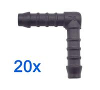 20 X YOU.S Connettore Di Tubo RGV Ø 8 Mm Angolo 90° Forma L