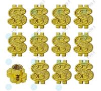 20 X YOU.S Coprivalvole In Alluminio Dollar Oro Per Auto PKW LKW - NUOVO