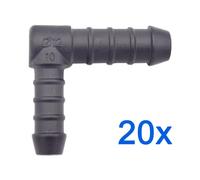 20 X You.S Raccordo Per Tubo RGV Ø 10X12 Mm 90 Gradi - Forma L Riduttore