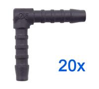 20 X You.S Raccordo Tubo Giunto RGV Ø 5 Mm 90° Angolo - Forma L