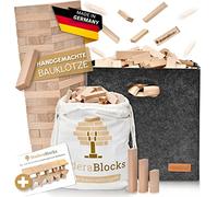 200-1.000 Pezzi Costruzioni Legno Bambini Naturale + 1x piantumazione albero, 100% Made in Germania Tavolette blocchi da costruzione natura, Giochi non trattato abilità motorie, 3 4 5 6 Anni locchi