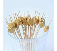 200/100/50/20 pezzi di Spiedini di bambù a forma di cuore, stuzzicadenti per frutta, antipasti, torte, dessert, adatti per compleanni, matrimoni, feste, casa, ristorante, bar, picnic, decorazione da t