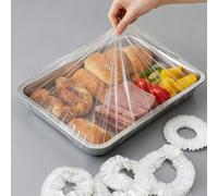 200/100/50/5 pezzi Pellicola trasparente in plastica, utilizzata per conservare gli avanzi di cibo, con elasticità e design autosigillante, adatta per coprire stoviglie, adatta per uso domestico, adat