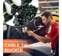 200/100/50 Pezzi Fascette in Nylon Autobloccanti con Clip a Pressione - Fascette per Cavi, Tubi Auto, Rilasciabili e Riutilizzabili fascette da fissaggiofascette resistenticlip per cablaggio